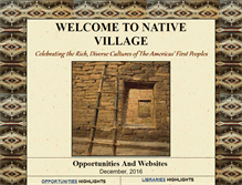 Tablet Screenshot of nativevillage.org